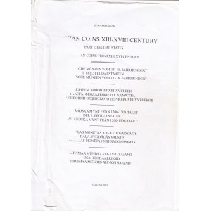 Livonian Coins XIII-XVIII Century, Part I: Feudal States, 2010