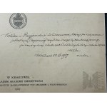 1907 r. - Publikacja Władysław Górzyński, “Relikwiarz Jasieńskiego w Muzeum XX. Czartoryskich”, Kraków : nakł. Akademii Umiejętności; Dedykacja Autora