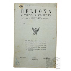 PSZnZ, Londyn - “Bellona : Miesięcznik Wojskowy Wydawany przez Sztab Naczelnego Wodza”, Zeszyt I, Styczeń 1941