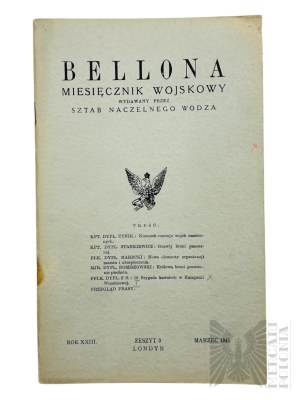 PSZnZ, Londyn - “Bellona : Miesięcznik Wojskowy Wydawany przez Sztab Naczelnego Wodza”, Zeszyt III, Marzec 1941