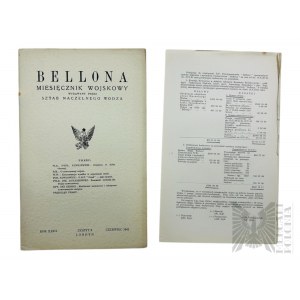 PSZnZ, Londyn - “Bellona : Miesięcznik Wojskowy Wydawany przez Sztab Naczelnego Wodza”, Zeszyt VI, Czerwiec 1941
