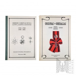Zestaw Dwóch Książek “Ordery i Odznaczenia Litwy, Łotwy i Estonii 1918-1940 1990-2002” i “ORDINAI IR MEDALIAI ESTIJA LATVIJA LIETUVA 1918-1940”
