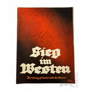 III Rzesza, 1940 r. - Publikacja “Sieg im Westen : Der Kriegsfilmbericht des Heeres”, Deutscher Verlag