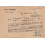 WW2 Warsaw insurgent Occupation Document Arbeitsamt Warschau - Labor Office Warsaw Staworzyński Andrzej 1944