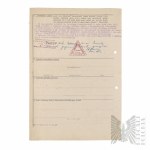 PRL Wniosek o Weryfikację Orderu-Odznaczenia Krzyż Walecznych Konspiracja/