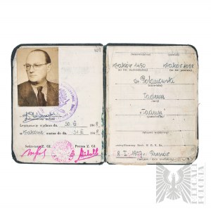 PRL Membership Card of the Union of Participants in Armed Struggle for Independence and Democracy 1939-1945.
