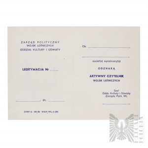 PRL Legitimation In Blanco for the Air Force Active Reader Badge.