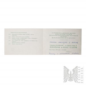 [HIDE] III RP Invitation to the Celebration on the Occasion of the 70th Anniversary of the Formation of the 24th Lancers Regiment.