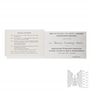 [HIDE] Third Republic Invitation to Celebrate the 75th Anniversary of the Formation of the 24th Lancers Regiment.