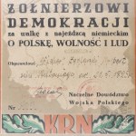 PRL Diploma to a Soldier of Democracy.