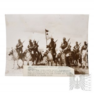 2WŚ/Japonia Fotografia Prasowa Japońskiej Kawalerii w Mongolii