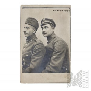 II RP - Lotnictwo Wczesna Fotografia Polskiego Żołnierza Lotnictwa (Pilota) Wilno 1919