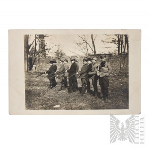 II RP Fotografia Prawdopodobnie Powstańców Śląskich i Ułana