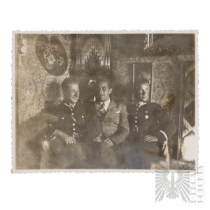 II RP Fotografia Oficer i Podchorąży - 1 Korpus Kadetów Lwów
