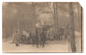 1. světová válka - fotografie velitelství 4. pěšího pluku polských legií na Volyni (asi 1916)