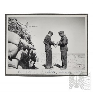 PSZnZ Fotografie dvou vojáků Samostatné karpatské střelecké brigády Libyjská poušť - generál Henryk Piatkowski