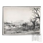 PSZnZ Photo of the Ruins of the Monastery on Monte Cassino - Gen. Henryk Piatkowski