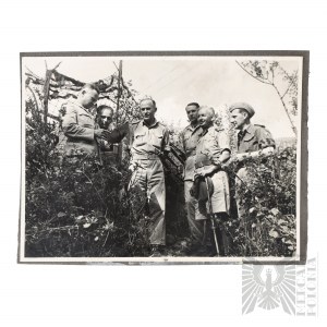 PSZnZ Fotografie generálů Boleslava Ducha a Henryka Piatkowského Monte Cassino - generál Henryk Piatkowski