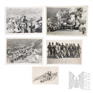 PSZnZ Ensemble de 5 photographies de soldats du 2e corps d'armée