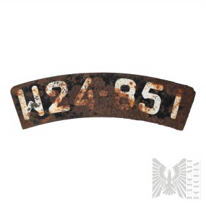 II RP - Polnisches Militär-Kennzeichen für Motorräder (Bezirk Białystok)