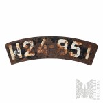 II RP - Polish Military Motorcycle Registration Plate (Bialystok District)