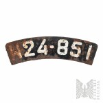 II RP - Polish Military Motorcycle Registration Plate (Bialystok District)