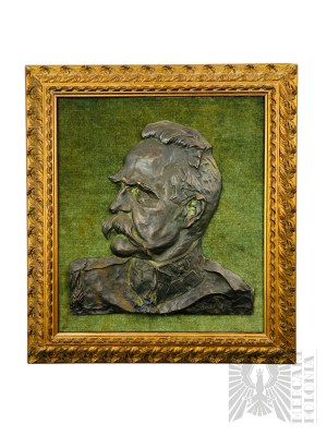 (Robak) Feliks (1896 - 1980), Second Republic - Poland Poster of Józef Piłsudski Signed Casting J.Wasilewski