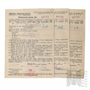 PSZnZ Set of 3 Certificates of the State Repatriation Office Paweł Rozwadowski