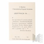PSZnZ Legitimation of the Badge of the 2nd Battalion of Riflemen In Blanco.