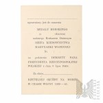 PSZnZ Legitimation of Maritime Medal In Blanco