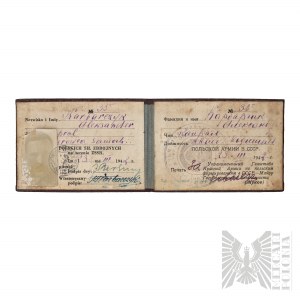 Zygmunt Berling Autograf - PSZnZ Legitymacja Polskich Sił Zbrojnych w ZSRR - Aleksander Karbarczyk