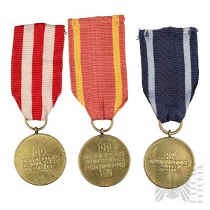 People's Republic of Poland Set of 3 Decorations For Odra Nysa, Baltic, For Warsaw, Victory and Freedom Medal