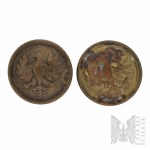 2WW / AWP Two Officer Uniform Buttons with "Kurica".