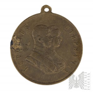 Médaille commémorative austro-hongroise à l'occasion de la visite de l'archiduc Rodolphe et de l'archiduchesse Stéphanie à Cracovie