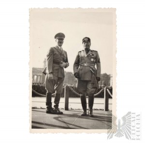 III Rzesza Niemiecka - Zdjęcie Adolfa Hitlera i Benito Mussolini - Berlin 1937 (?)