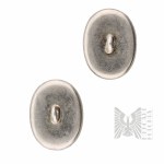 Boutons de manchette Italie avec l'image de Benito Mussolini - Argent