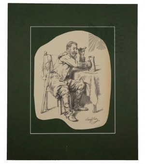 Leopold LOEFFLER (1827-1898), Żołnierz z Winem 1881