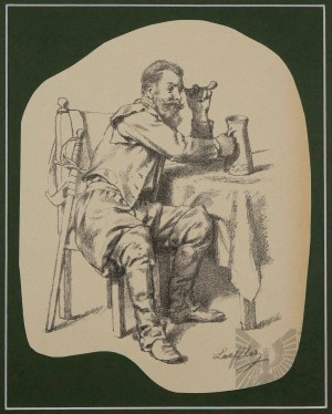 Leopold LOEFFLER (1827-1898), Żołnierz z Winem 1881
