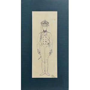 XX Wiek Autor Nieznany - Szkic Carskiego Rosyjskiego Żołnierza Gwardii około 1830r (Powstanie Listopadowe ?)
