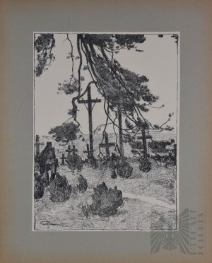 Autolitografii Artystów Legionistów 1935 - Stanisław Janowski - Cmentarz Legionistów w Wołczewsku