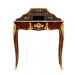 MILLET À PARIS, French Louis XV desk with bronzes by Millet