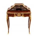 MILLET À PARIS, French Louis XV desk with bronzes by Millet