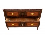 Paire de commodes italiennes en marqueterie, Louis XVI