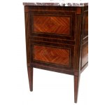 Paire de commodes italiennes en marqueterie, Louis XVI