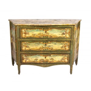 Commode italienne laquée Louis XV