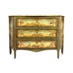 Commode italienne laquée Louis XV