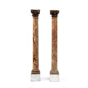 A pair of Italian columns in Sicilian jasper, Louis XVI