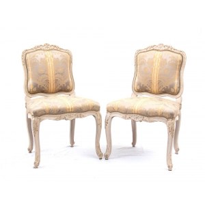 PIERRE LEDUC ( circa 1685 - june 25, 1765 ), A pair of French Louis XV Armchairs
