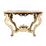 Italian Louis XV gilded console table