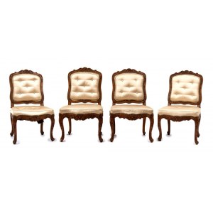 Groupe de quatre fauteuils Regency français